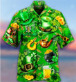 Irish Hat Saint Patrick's Day Green Beach Summer 3D Hawaiian Shirt