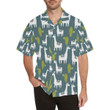Llama Cactus Pattern Print Design Beach Summer 3D Hawaiian Shirt