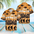 Bigfoot Palm Tree Camping Beach Summer 3D Hawaiian Shirt