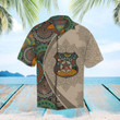 Police Button Beach Summer 3D Hawaiian Shirt