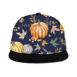 October Harvest Illustration Of Pumpkins Flowers And Maple Leafs Snapback Hat