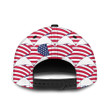 Independence Day Of America Flag On Heart Shapes Pattern Snapback Hat