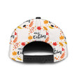 Bright Repeated Texture For Fall Season Hello October Leaves Wreath Snapback Hat