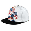 Blue And Red United States Of America Elements For Independence Day Snapback Hat