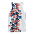 Blue And Red United States Of America Elements For Independence Day 3D Men's Tank Top