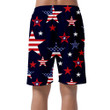 Pop Up Patriotic Stars Navy Background Pattern Can Be Custom Photo 3D Men's Shorts