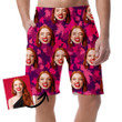 Peaceful Forest Filled With Pink Maple Leaves Pattern Can Be Custom Photo 3D Men's Shorts