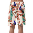 Pretty Peacock On Pink Flowers Branches Pattern Can Be Custom Photo 3D Men's Shorts