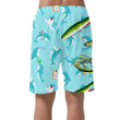 Playing Moments Of Cute Dolphin In Aqua Blue Ocean Design Can Be Custom Photo 3D Men's Shorts