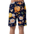 October Harvest Illustration Of Pumpkins Flowers And Maple Leafs Can Be Custom Photo 3D Men's Shorts