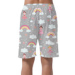Princess Clouds Stars And Bird Carriage Illustration Pattern Can Be Custom Photo 3D Men's Shorts