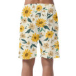 Perfect Ornament Yellow Daisy On Off White Background Can Be Custom Photo 3D Men's Shorts