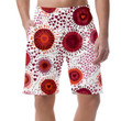 Psychedelic Abstract Design With Doodle Red Heart Dots Can Be Custom Photo 3D Men's Shorts