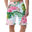 Pink Flamingo With Phalaenopsis Orchid Flower Can Be Custom Photo 3D Men's Shorts