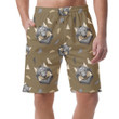 Polygonal Wolf Of Triangles In Gray And Brown Can Be Custom Photo 3D Men's Shorts