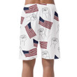 Proud Flag Of America And Sketch Hand Pattern Can Be Custom Photo 3D Men's Shorts