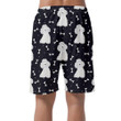 Poodles With Bones On Black Background Can Be Custom Photo 3D Men's Shorts
