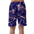 Pattern Of Marine Fish And Sharks On A Navy Blue Background Can Be Custom Photo 3D Men's Shorts