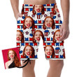 Proud Elements For July 4th In The National Colors Can Be Custom Photo 3D Men's Shorts