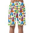 Pattern Of Hippie Cannabis Leaves Flowers Symbol Of Pacifism Can Be Custom Photo 3D Men's Shorts