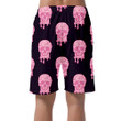 Pink Human Skull With Ice Cream On Black Background Can Be Custom Photo 3D Men's Shorts