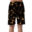 Perfect Connection Of Golden Stars And Lines Pattern Can Be Custom Photo 3D Men's Shorts