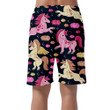 Pink And Beige Horses In The Clouds Can Be Custom Photo 3D Men's Shorts