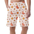 Pink Moon And Yellow Star On Lovely Background Can Be Custom Photo 3D Men's Shorts