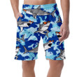 Pattern Of A Sharks And Tie Dye With Blue Background Elements Can Be Custom Photo 3D Men's Shorts