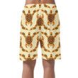 Summer Colored Turtle On Beach Doodle Can Be Custom Photo 3D Men's Shorts