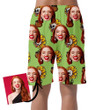Spooky Skull Face Stick Out Tongue On Sunflower Pots Pattern Can Be Custom Photo 3D Men's Shorts
