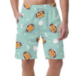 Space White Moon With Cute Cats Astronauts Can Be Custom Photo 3D Men's Shorts