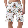 Pug Dog With Horn And Wings With Yellow Stars Pattern Can Be Custom Photo 3D Men's Shorts