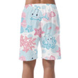 Sweet Blue And Pink Cartoon Fishes Sea Character Design Can Be Custom Photo 3D Men's Shorts