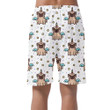 Pug Dog With Horn And Wings With Yellow Stars Pattern Can Be Custom Photo 3D Men's Shorts