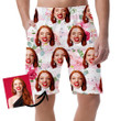 Small Romantic French Bouquets Red And Pink Flower Pattern Can Be Custom Photo 3D Men's Shorts