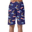 Sleeping Moon With Cloud And Flying Star Can Be Custom Photo 3D Men's Shorts