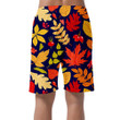 Red Tomatos Berries And Various Autumn Leaves On Dark Blue Background Can Be Custom Photo 3D Men's Shorts