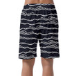 Summertime Sea Waves In Black And White Pattern Can Be Custom Photo 3D Men's Shorts