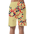 Retro Beige Background With Stars In The Form Of Circles Can Be Custom Photo 3D Men's Shorts