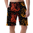 Strong Dragon With Celtic Ornament Vintage Background Can Be Custom Photo 3D Men's Shorts