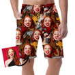 The Running Beautiful Red Gray And Yellow Horses Can Be Custom Photo 3D Men's Shorts