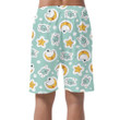 Sleeping Moon With Cute Stars And Planet Can Be Custom Photo 3D Men's Shorts