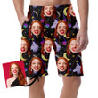 The Moon With Wolf And Apple On Black Background Can Be Custom Photo 3D Men's Shorts
