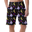 The Moon With Wolf And Apple On Black Background Can Be Custom Photo 3D Men's Shorts