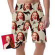 Silhouettes Of Howling Wolf On A Brown Background Can Be Custom Photo 3D Men's Shorts