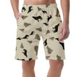 Silhouettes Of Howling Wolf On A Brown Background Can Be Custom Photo 3D Men's Shorts