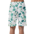 Teal Maple Birch Leaves Collection Of Autumn Can Be Custom Photo 3D Men's Shorts