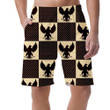 The Vintage Silhouette Of Eagle On Checkred Can Be Custom Photo 3D Men's Shorts