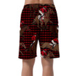 The Running Beautiful Horse And Rider On A Checkered Can Be Custom Photo 3D Men's Shorts